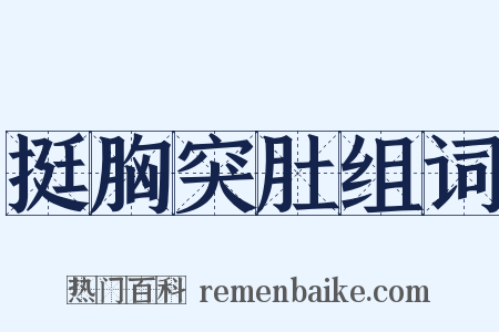 挺胸突肚组词是什么意思的图片